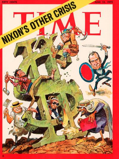 Jack Davis, cover voor het tijdschrift Time, 1973