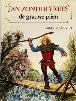 Stef Vanstiphout, cover van Karel Verleyen, Jan zonder Vrees: De grauwe pijen, Antwerpen (Uitgeverij L. Opdebeek), 1977.
