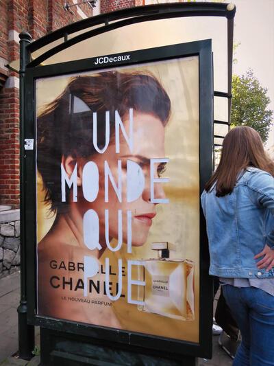 Anonieme adbusting, 2017, Brussel (verdwenen)