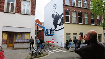Mr. Mong aan het werk in Gent