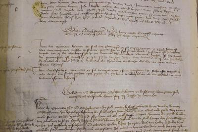 Oudste vermelding van diamanthandel in Antwerpen in 1447 Gebodboeken van de Antwerpse magistraat Felixarchief, Antwerpen