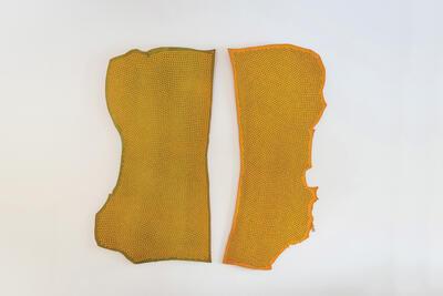 Patrick Keulemans, Hermetic (final chapter of ‘Ulysses’ by James Joyce), 2015, 157 x 85 cm en 164 x 73 cm, leder