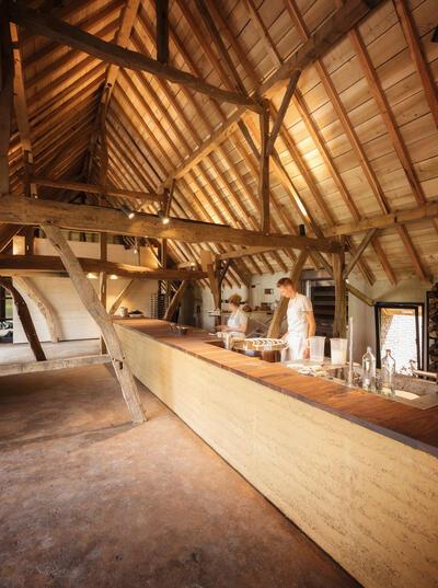 Het interieur van de Superette