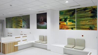 Joke Raes, kunstwerken in de wachtkamers van het ziekenhuis AZ Alma in Eeklo, lenticulaire print