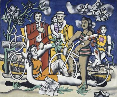 Fernand Léger, Les Loisirs-Hommage à Louis David, 1948-1949, olieverf op doek, 154 x 185 cm PARIJS, CENTRE POMPIDOU, MUSÉE NATIONAL D’ART MODERNE - CENTRE DE CRÉATION INDUSTRIELLE