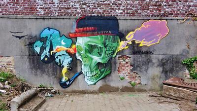 Klaas Van Der Linden, 2016, Gent, Huidevetterken, initiatief van Kapow