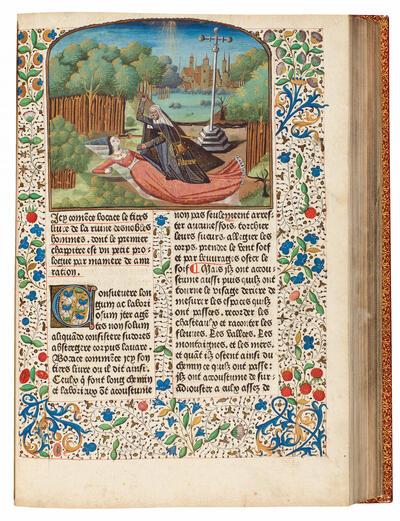 Giovanni Boccaccio, De la ruyne des nobles hommse et femmes, (Franse vertaling van De casibus virorum illustrium), incunabel, Brugge, Colard Mansion, 1476 San Marino CA, The Huntington Library, Art Collections and Botanical Gardens,, 85076, F. 75R