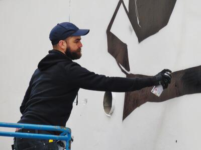 Mr. Mong aan het werk in Gent