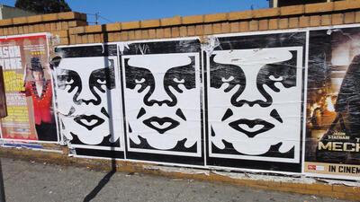 Shephard Fairy, Obey past-ups, 2011, Melbourne