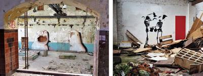 Bisser, 2017, Leuven, geheime locatie en Klaas Van Der Linden, 2018, urbex in Gent