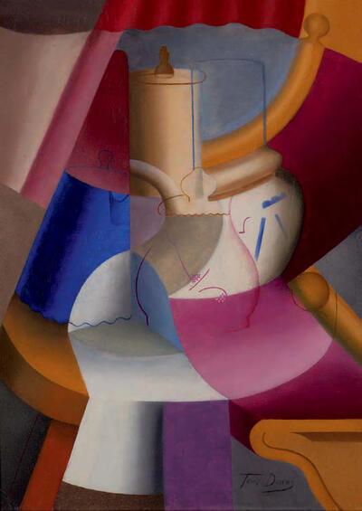 Marthe Donas, Stilleven M, olieverf op paneel, YALE UNIVERSITY ART GALLERY, NEW HAVEN Gift van Katherine Dreier en Société Anonyme