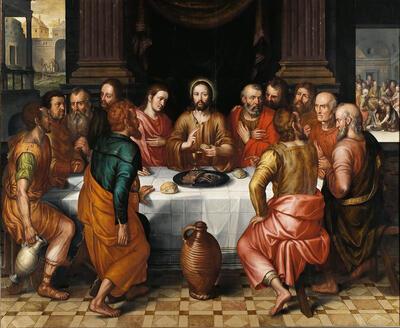 Tweede wereldoorlog, kunsthandelaar, David Reder, Pieter Jansz Pourbus, Laatste avondmaal, olieverf op paneel
