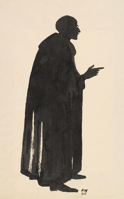 Frans Masereel, Silhouet van Romain Rolland, Museum voor Schone Kunsten, Gent