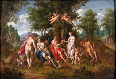 Hendrick De Clerck, Het oordeel van Paris, ca. 1600-1610, olieverf op paneel, THE PHOEBUS FOUNDATION