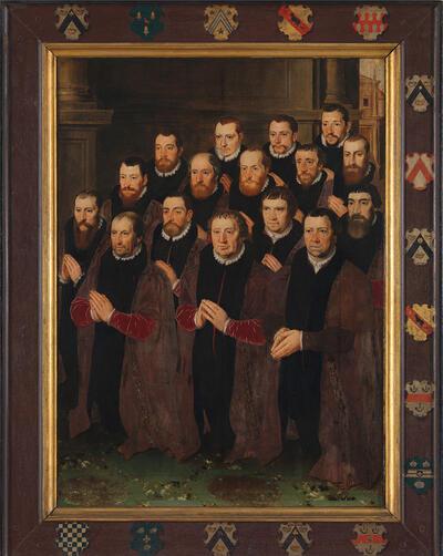 Pieter Pourbus, Portretluiken van de Edele Confrérie van het Heilig Bloed, Brugge, 1556, olieverf op paneel Brugge, Edele Confrérie van het Heilig Bloed