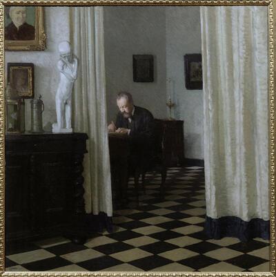 MSK Gent, Carl Moll, Zelfportret in het atelier, ca. 1906, olieverf op doek  
