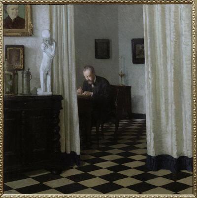 MSK Gent, Carl Moll, Zelfportret in het atelier, ca. 1906, olieverf op doek