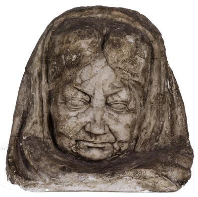 Ferdinand Schirren, Portret van Mevrouw Blavatsky, 1898, gips,