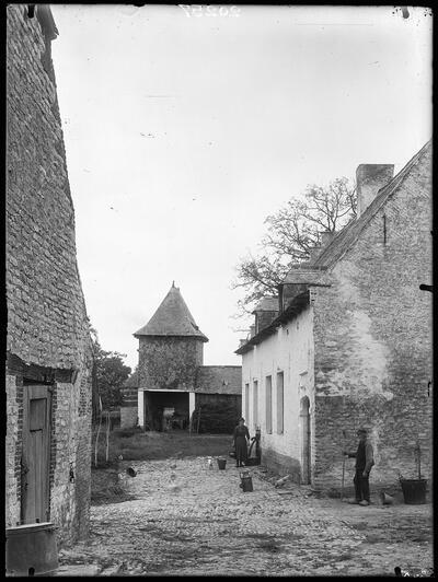 Collectie, Paul Becker, Hoeve, Drie Torens, Perk, zilvergelatine op glas,