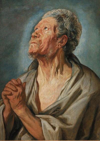 Tweede wereldoorlog, Jacob Jordaens, Een apostel, olieverf op paneel, Lagrand, Dorotheum