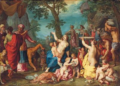 Tweede wereldoorlog, Van Gelder, Hendrick I van Balen, Jan I Breughel, De inzameling van het manna, olieverf op koper,