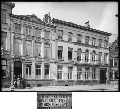 Collectie, Burgerhuizen, Kammerstraat, Gent, zilvergelatine op glas, 