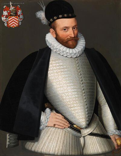 Pieter Pourbus, Gillis Claeissens (monogrammist G/E.C), Portret van Joris van Brakele, Brugge, 1570, olieverf op paneel Privécollectie