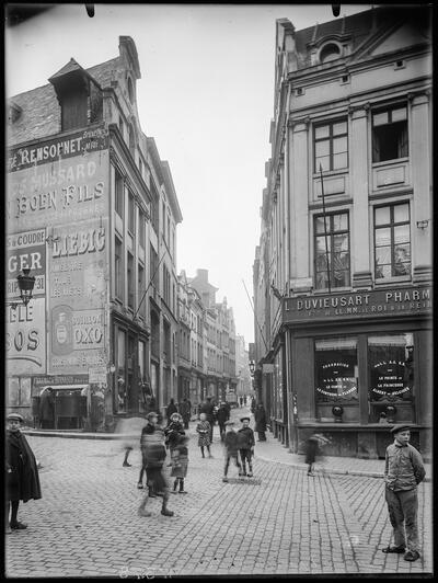 Collectie, Spoormakersstraat, Brussel, zilvergelatine op glas, 