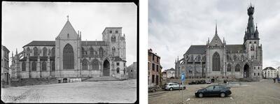 Collectie, Sint-Maternusbasiliek, Walcourt, zilvergelatine op glas, digitale opname,