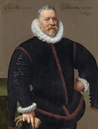 Pieter Pourbus, Frans II Pourbus, Portret van 56-jarige man met zijn 54-jarige vrouw, Antwerpen, 1591,