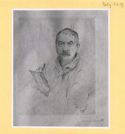 Tweede wereldoorlog, Dit geroofde kunstwerk werd na de oorlog gerecupereerd en geveild. Lovis Corinth, Zelfportret,