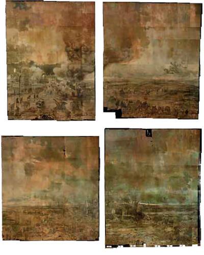 Fotomozaïeken van de doeken van het IJzerpanorama, Nieuwpoort