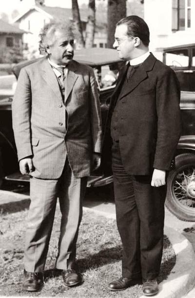 Albert Einstein & Georges Lemaître in Caltech, Pasadena, 1933. Collection University Archives KU Leuven 