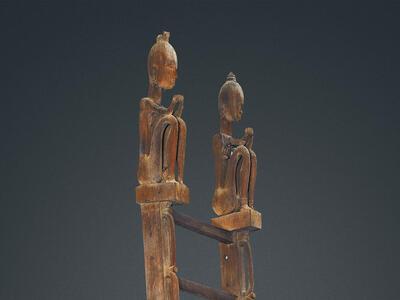 Europalia, Retne (rituele ladder), Tepa, eiland Babar, Zuidwest-Molukken, hout, 