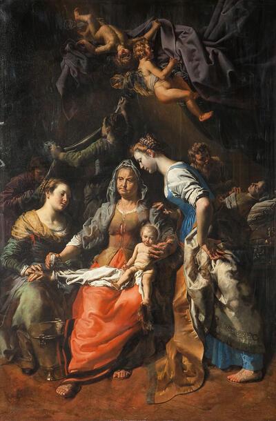 Mariacyclus van Theodoor van Loon, De geboorte van Maria BASILIEK VAN ONZE-LIEVE-VROUW VAN SCHERPENHEUVEL 