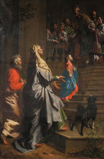 Mariacyclus van Theodoor van Loon, De presentatie van Maria in de tempel BASILIEK VAN ONZE-LIEVE-VROUW VAN SCHERPENHEUVEL