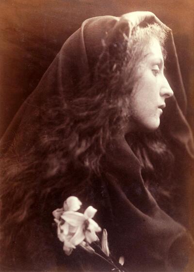 Julia Margaret Cameron, The Angel at the Sepulchre, 1869-70, albuminedruk van een nat collodiumnegatief, fotografie,