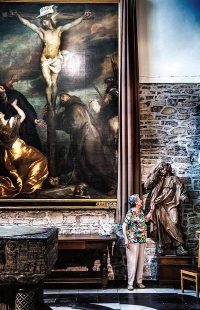 De Doopkapel met Christus aan het kruis, een schilderij van Antoon van Dyck uit 1629, afkomstig uit het kapucijnenklooster van Dendermonde