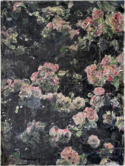 Pieter jan Martyn, M01 the odd life of William Morris, 2017, acryl en houtskool op doek, 
