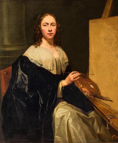 Michaelina Wautier, Zelfportret, olieverf op doek, 