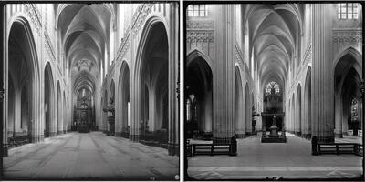 Interieur van de Onze-Lieve-Vrouwekathedraal in 1917, een opname van de ‘Komission für die photographische Inventarisation der Belgische Kunstdenkmäler’ KIK-IRPA, Onze-Lieve-Vrouwekathedraal,