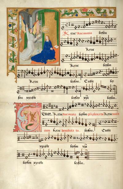 Mechelen, SA, ms. s.s, fol. 49v, Pierre de la Rue, Missa Ave Maria, Petrus Alamire,
