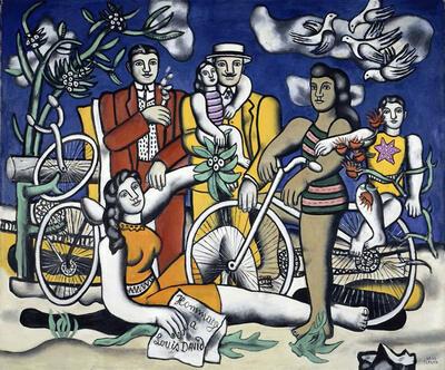 Fernand Léger, Les Loisirs-Hommage à Louis David, 1948-1949, olieverf op doek, PARIJS, CENTRE POMPIDOU, MUSÉE NATIONAL D’ART MODERNE - CENTRE DE CRÉATION INDUSTRIELLE