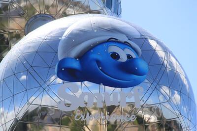 Smurf op het Atomium