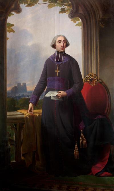 Portret van bisschop Maurice de Broglie F. De Vigne, ca. 1845, Sint-Baafskathedraal Gent, Nederlanden,