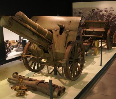 Duits 150 mm Krupp kanon met voorwagen, 1916, Passchendaele