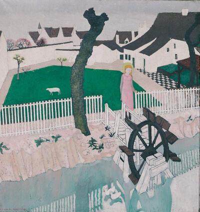 Gustave Van de Woestyne, Het Hofje van de heilige Agnes, z.d., olieverf op doek, Nervia,