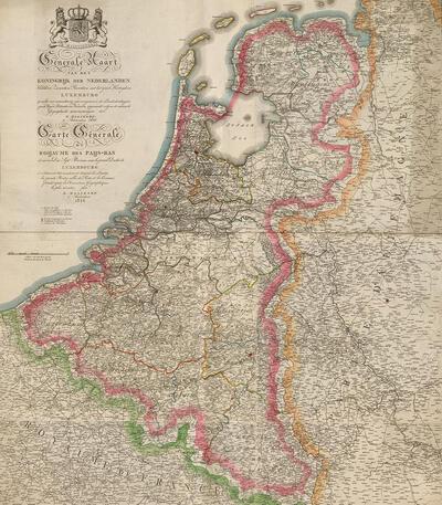 Kaart van het Verenigd Koninkrijk der Nederlanden E. Maaskamp, 