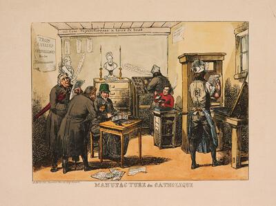 Spotprent op het oppositieblad Le catholique des Pays-Bas 1829, Nederlanden,