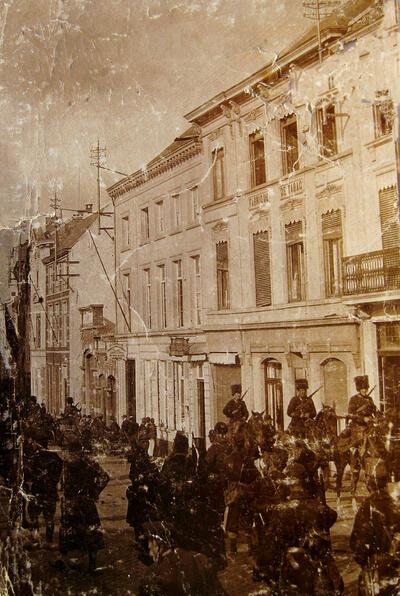 Foto van de bevrijding van Aarschot, groote oorlog,